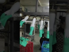 15 Mil Green Nitrile Gloves Chemical resistant Flocked Lining 15 Mil Green Nitrile Gloves