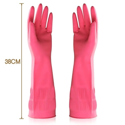 Găng tay rửa bát miễn phí WaterProof Latex Găng tay gia đình lót sàn 38CM