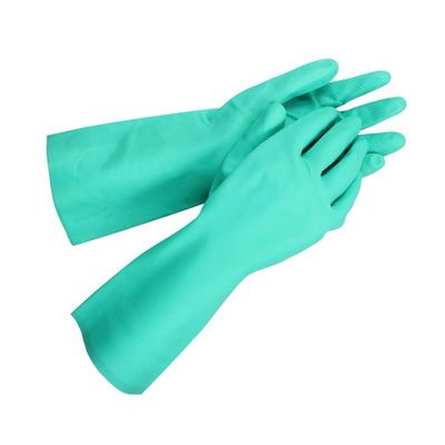 Đầu ngón tay có kết cấu Supper Nitrile Gloves màu xanh lá cây để mặc an toàn và thoải mái