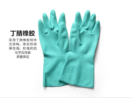 Găng tay nitrile xanh hai tay dài 33 CM đáp ứng các yêu cầu an toàn công nghiệp