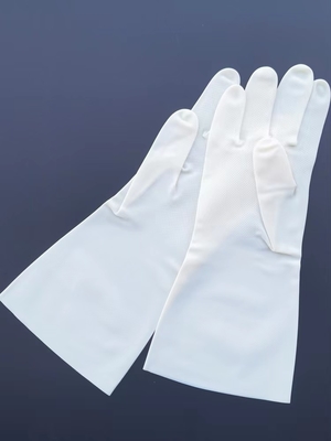 Găng tay nitrile trắng Rửa chén Mở khóa Lining 13 inch Nhà hàng Găng tay nitrile
