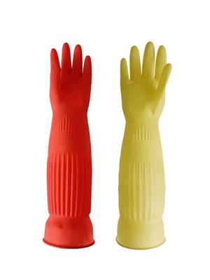 Găng tay vệ sinh công nghiệp siêu dài chống hóa chất dễ làm sạch găng tay bảo vệ bền bỉ cho các công việc nặng