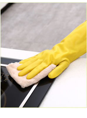 Găng tay gia dụng latex có logo tùy chỉnh, lót nhung mềm mại, mang lại sự thoải mái và bảo vệ trong quá trình dọn dẹp nhà cửa