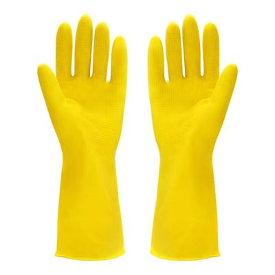 Găng tay cao su chống thấm nước dùng trong gia đình, dài 30cm, co giãn, bền, vừa vặn, thích hợp cho các công việc vệ sinh và bảo trì gia đình