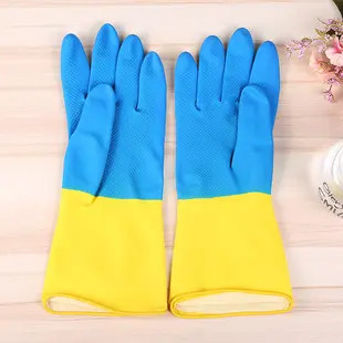 Latex Flock Lót Găng tay gia đình Găng tay nhà bếp Găng tay rửa bát Chiều dài 30-32CM