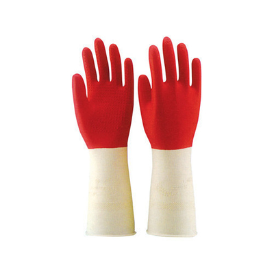 Găng tay cao su công nghiệp gia dụng 32CM Nhà bếp Flocked Lining Bát đĩa Găng tay rửa bát