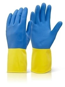 Biolor Latex Găng tay gia dụng Flock Lót bếp Găng tay cao su rửa chén