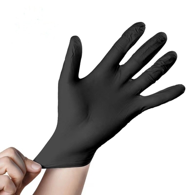 Găng tay nitrile dùng một lần màu đen Găng tay kiểm tra nitrile vô trùng 9 inch