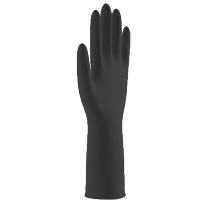 Găng tay nitrile đen dùng một lần bền màu đen 30CM Găng tay kiểm tra nitrile đen Medline