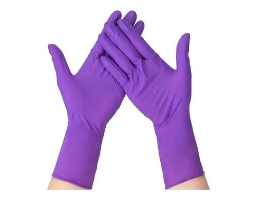 Chống dị ứng Găng tay dùng một lần màu tím Nitrile Găng tay Nitrile 12 inch Vệ sinh nhà bếp