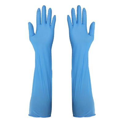 Chứng chỉ 400 mm Găng tay nitrile dùng một lần kích thước trung bình OEM Có