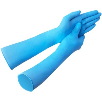 Packing Quantity 50pcs bag Acid resistance powder free gloves suitable for in chemical plants requiring hand protection