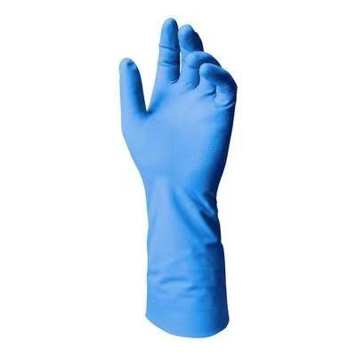 Găng tay công nghiệp Màu xanh Nitrile Găng tay Nitrile chống thấm nước 8 Mil Bảo vệ hóa chất