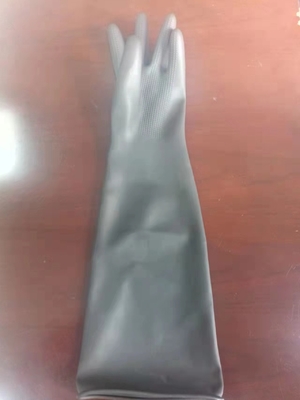 Làm dày Găng tay cao su siêu dài Cuff 60Cm XL Flock Lót Găng tay cao su