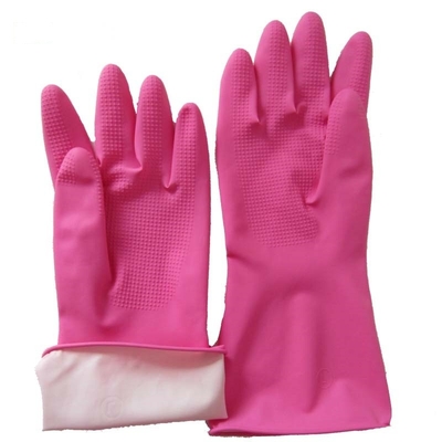 Găng tay cuff latex chống hóa chất và đâm với bàn tay và ngón tay kết cấu