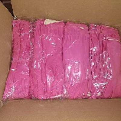 100g mỗi cặp Độ dày ngón tay Extra Long Cuff Găng tay Latex Waterproof Strong Small Medium Large X Large Găng tay an toàn