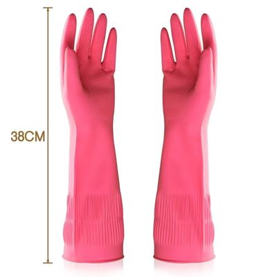 100g mỗi cặp Độ dày ngón tay Extra Long Cuff Găng tay Latex Waterproof Strong Small Medium Large X Large Găng tay an toàn