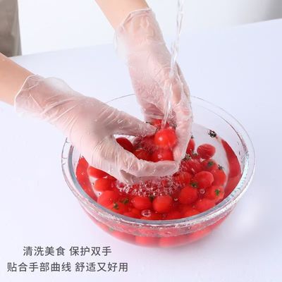 Găng tay vinyl dùng một lần 9 inch đơn- kích thước XL Găng tay bảo vệ không có latex cho việc xử lý thực phẩm y tế