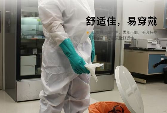 Găng tay nitrile xanh không chứa latex đã được kiểm nghiệm hóa trị liệu, kháng hóa chất, bảo vệ cho y tế và phòng thí nghiệm