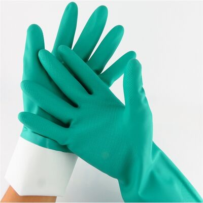 Nitrile xanh Nitrile găng tay ambidextrous kết cấu ngón tay thoải mái găng tay bảo vệ bền cho y tế công nghiệp