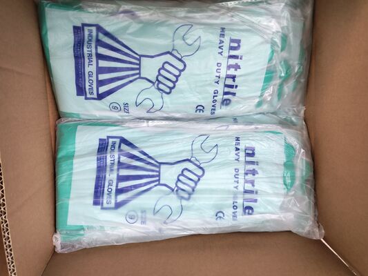 Găng tay xanh Nitrile, dùng được cả hai tay, đã kiểm nghiệm hóa trị, kháng hóa chất, bảo vệ công nghiệp, găng tay dùng một lần