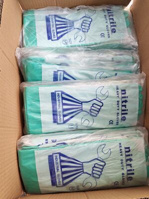 Găng tay Nitrile Xanh được thử nghiệm hóa trị Găng tay bảo vệ dùng một lần cho kiểm tra y tế và ứng dụng công nghiệp