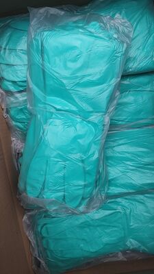 Găng tay Nitrile của Găng tay dùng một lần màu xanh lá cây cho xử lý thực phẩm trong phòng thí nghiệm y tế và các ứng dụng hóa học công nghiệp