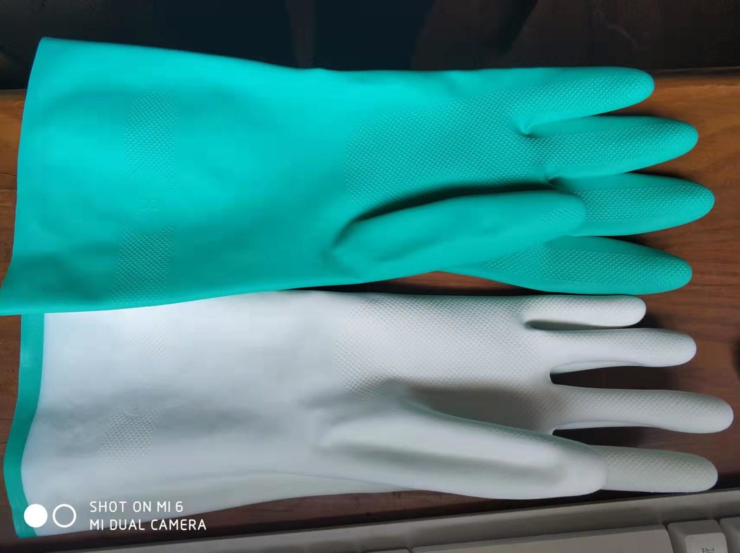 CE chứng nhận Green Supper Nitrile Gloves Không có Latex và thân thiện với môi trường cho ngành công nghiệp thực phẩm