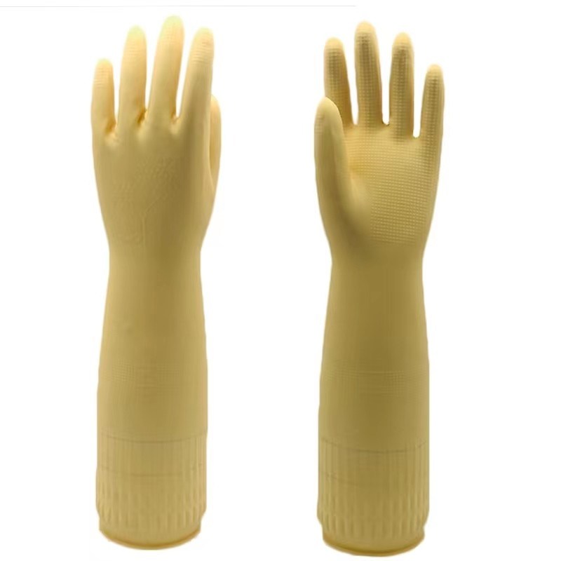 Đeo tay găng tay làm sạch cực kỳ dài Đeo tay găng tay làm sạch cực kỳ dài Độ dài 380mm Kháng hóa chất dễ làm sạch Găng tay bảo vệ cho công nghiệp